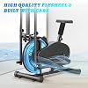 Elliptical Cross Trainer, 2 in 1 Exercise Bike with Adjustable Seat, Upgraded LCD Monitor, Pulse Sensor & Resistance, Max Weight 265LBS