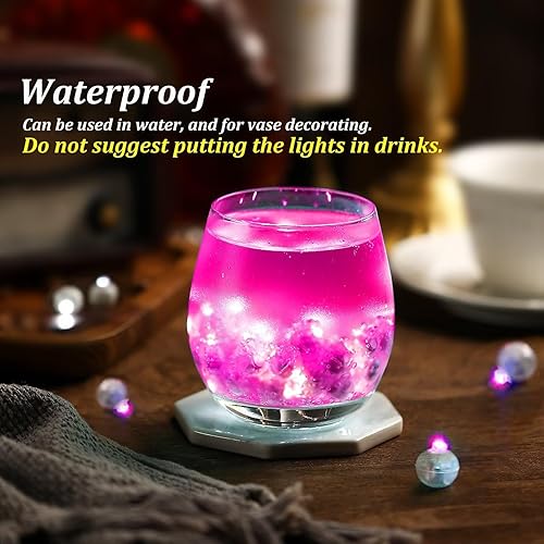 Miniatura 51 de 100 mini luces LED, globos LED iluminados para decoraciones de fiesta, luces de fiesta de neón para linterna de papel, huevos de Pascua, fiesta