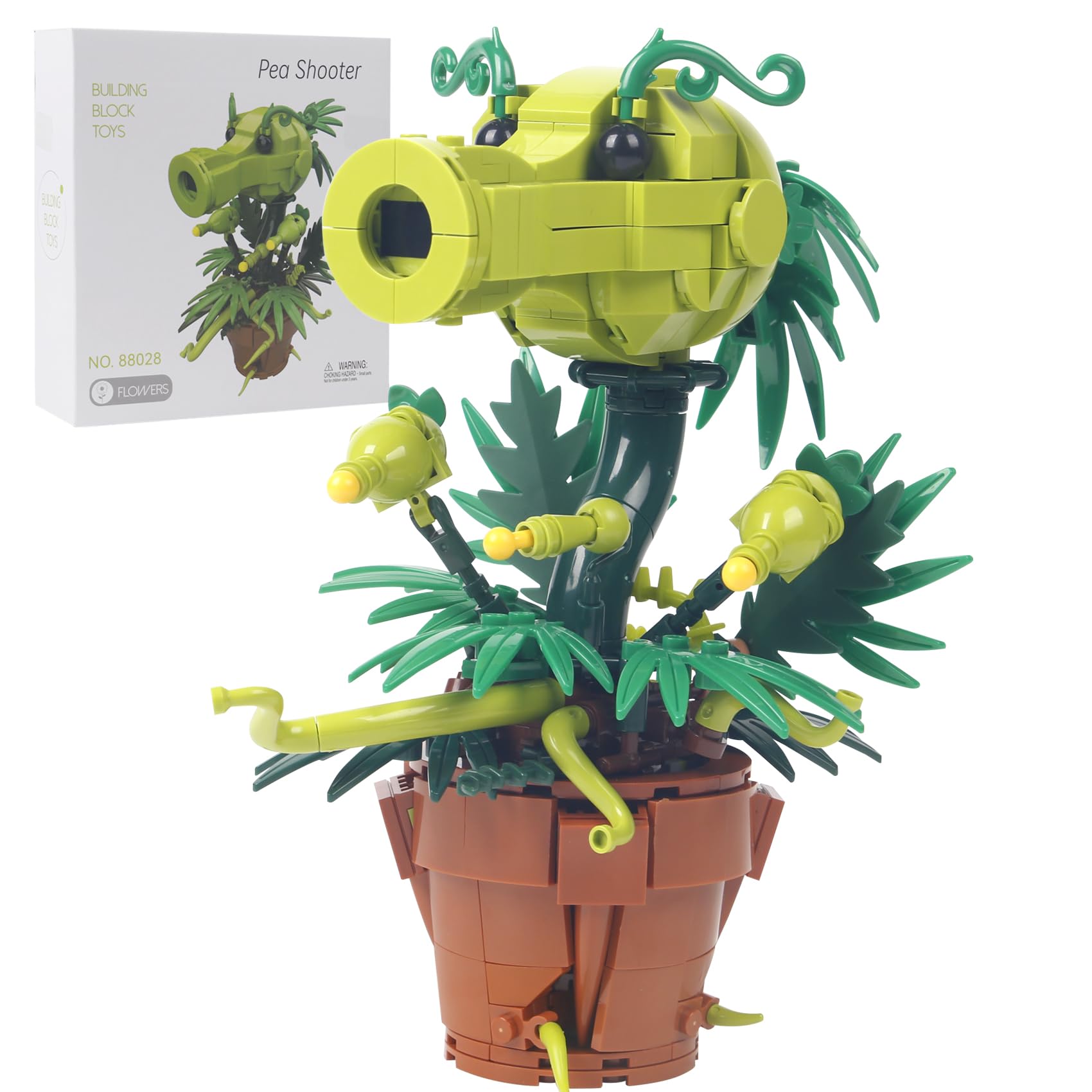 Amazon.com: Peashooter Plant Building Toys Model compatible with