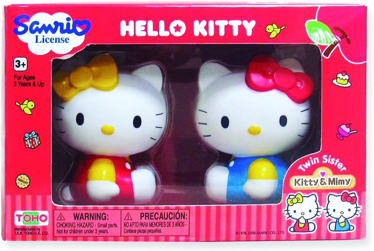 Pazapa BJ290097 2x Giant Figurines Hello Kitty Mimy and Kitty