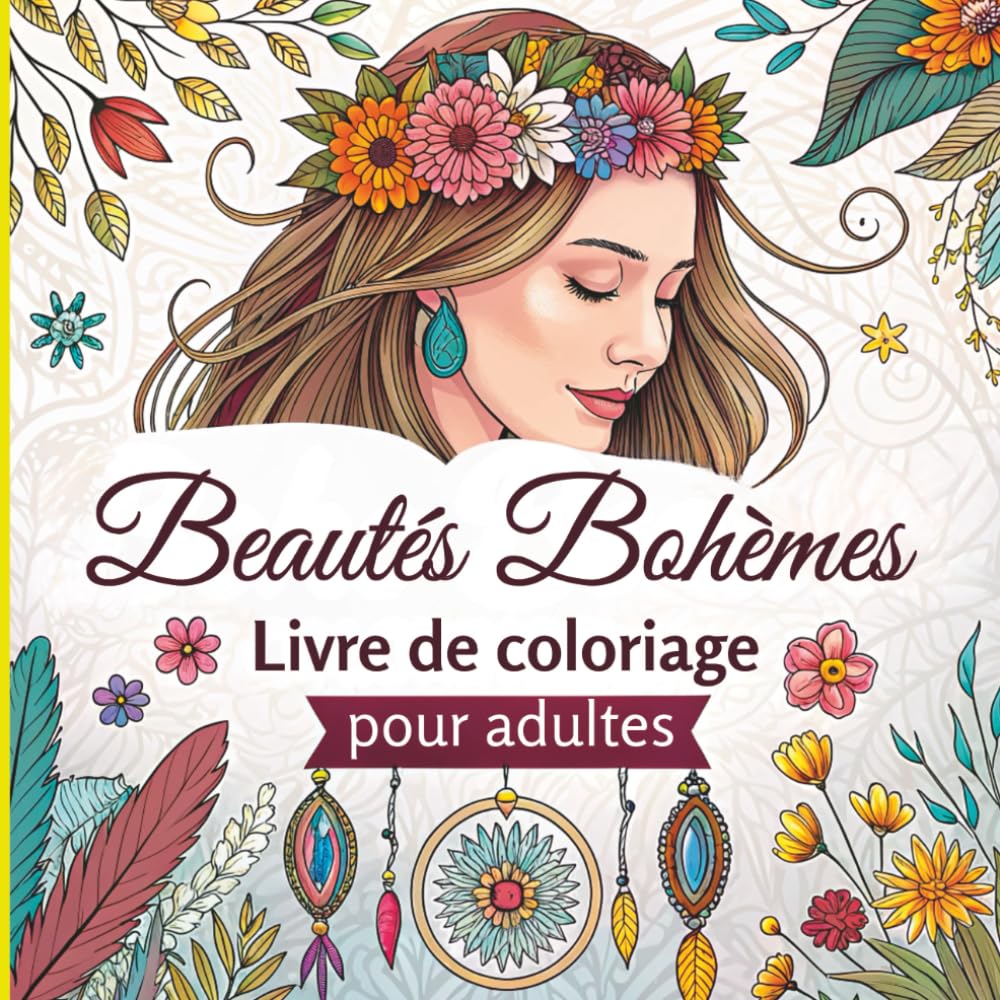 Beautés Bohèmes Livre de coloriage pour adultes: Portraits apaisants et créatifs de magnifiques femmes bohèmes