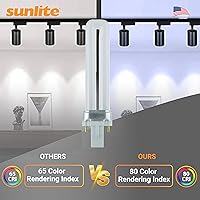 Vista 4 de Sunlite PL13/SP27K Foco compacto fluorescente de 2 pines para insertar de 13 watts, 2700K Color, PL13/SP50K/10PK, 13watts