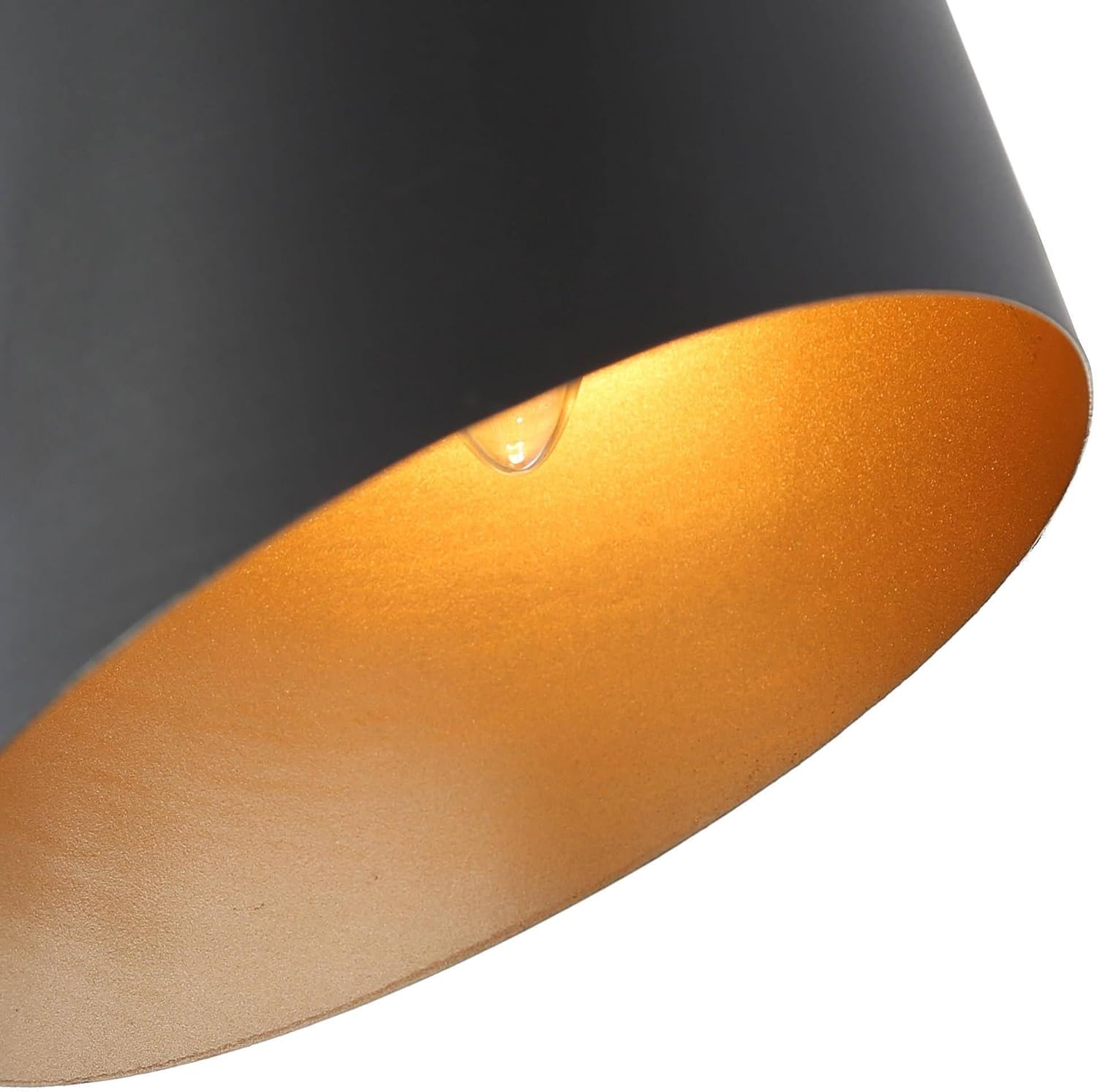 KSANA Modern Swing Arm Wall Lamp, Plug in or Hardwired Wall Sconces Lighting, Black and Gold Adjustable Light Fixture with On/Off Switch for Bedroom, Kitchen and Living Room