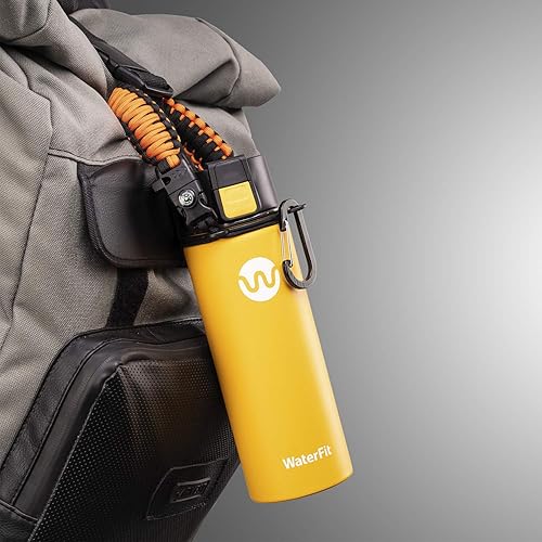 Miniatura 9 de WaterFit Mango de paracaídas  Cuerda de supervivencia con anillo de seguridad y mosquetón compatible con botellas de agua de boca ancha Hydro Flask