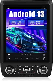 Car Stereo Upgrade for Ford F150 2015–2021, 12.1" IPS 2K Touch Screen Radio Replacement, CarPlay & Android Auto, GPS Navigation, 4G/WiFi, Bluetooth/FM/AM, 8-Core, 4GB RAM + 64GB ROM, SWC