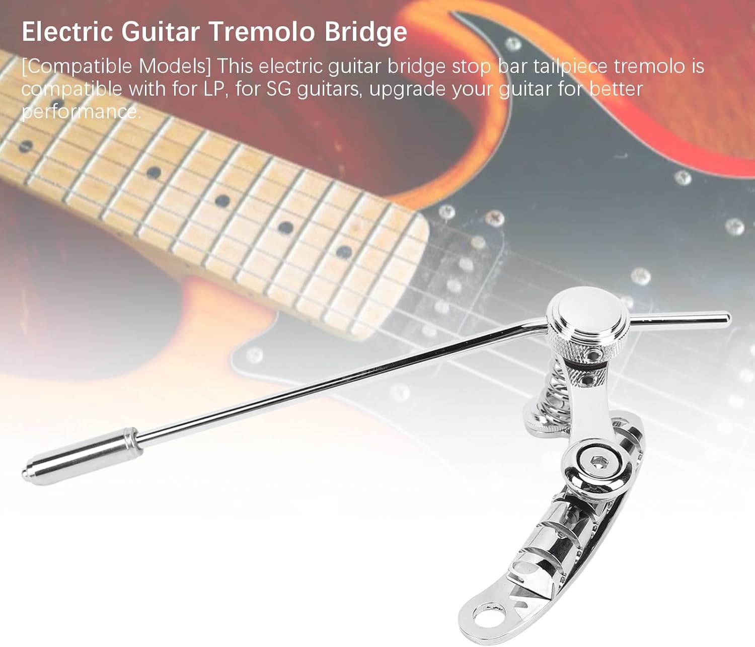 Electric Guitar Bridge Stop Bar Tailpiece Tremolo with Sturdy Construction Precise Adjustment for SG Guitars