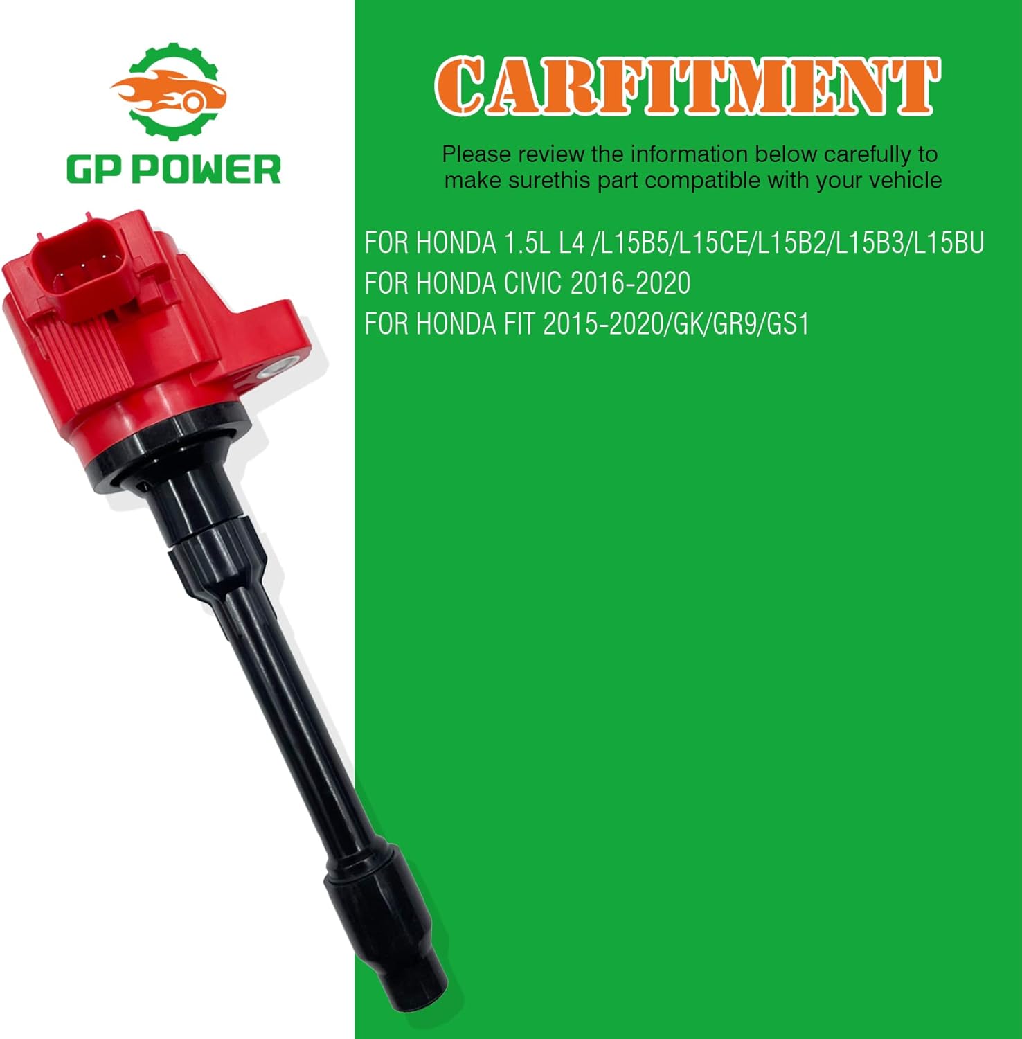 PERFORMANCE IGNITION COIL 30520-5R0-013 305205R0013 30520-5R0-003 305205R0003 CM11-121A CM11121A UF-749 UF749 SET OF 4 COMPATIBLE WITH HONDA CIVIC FIT 1.5 L4 GK GR9 GS1