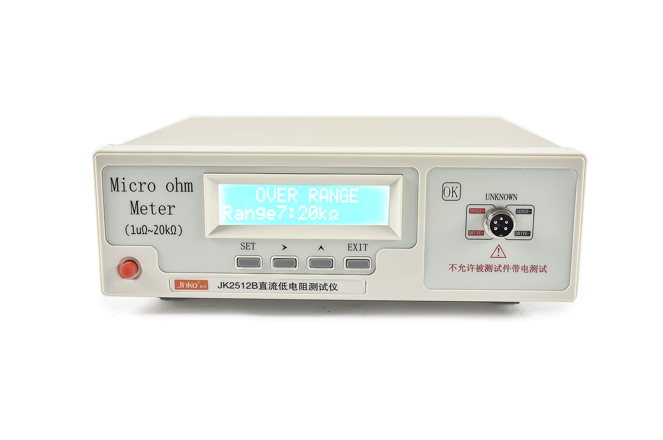 MeterTo DC Low Ohm Meter JK2512B Low Resistance Tester 0.001 M?—19.99 K? 1A-10?A