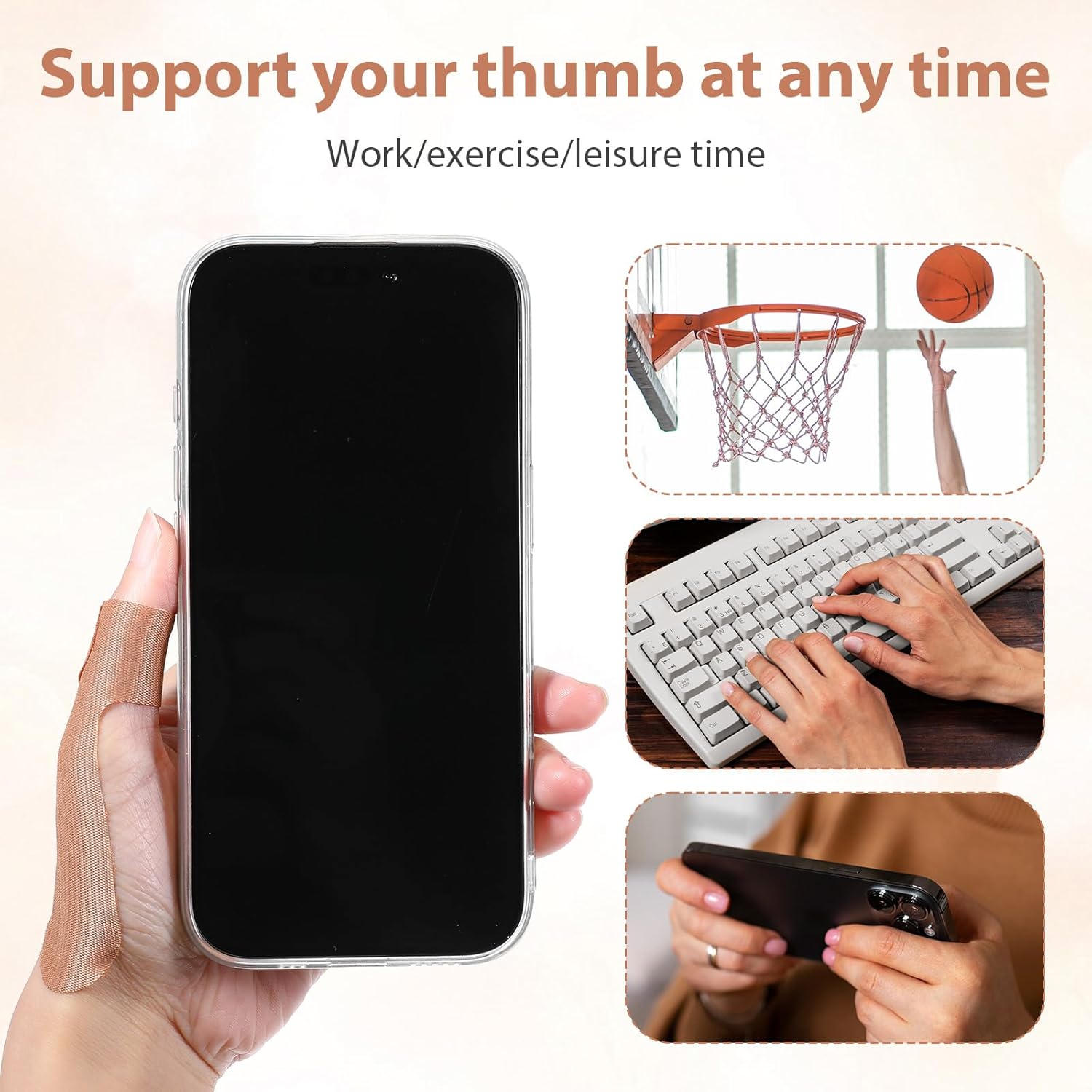 80 Pcs Thumb Support Tape Self Adhesive Thumb Brace Liner Elastic Toe Pain Relieving Patch Finger Bandages Supplies for Arthritis Pain Sport Housework Joint Support - Image 6