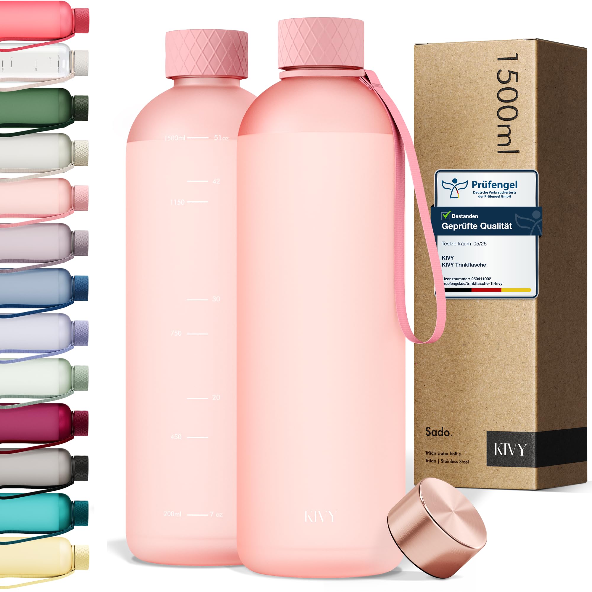 KIVY Tritan-Wasserflasche der 2. Generation