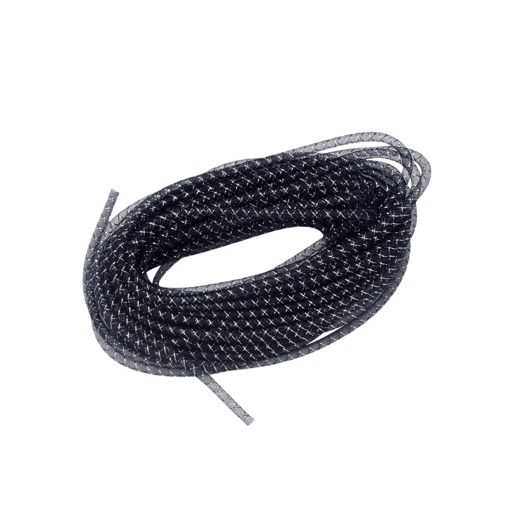 Tubo de malla elástica EXCEART de 25m negro: máxima flexibilidad para coronas y manualidades