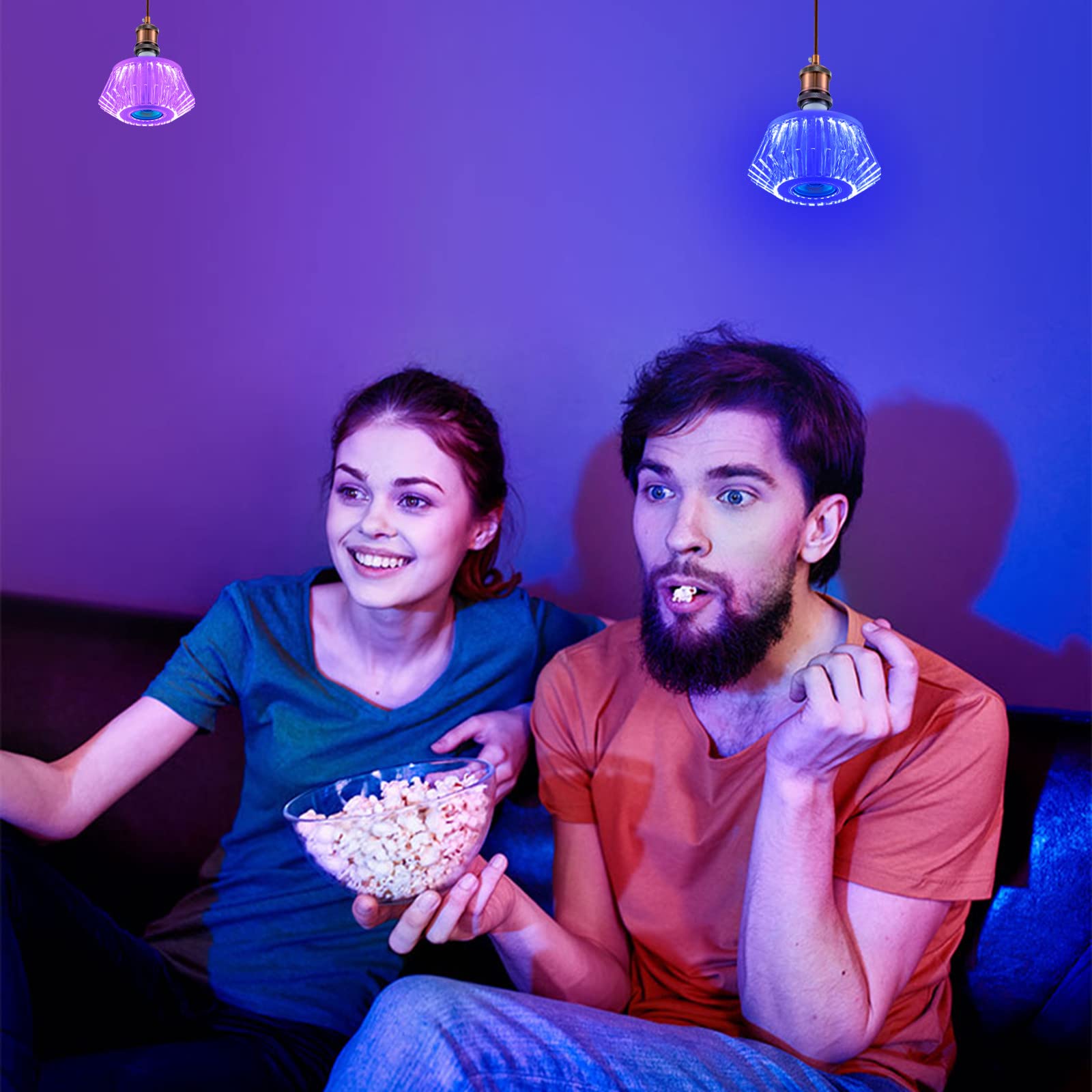 Inteligentna lampa LED z głośnikiem Bluetooth, zmieniająca kolor żarówka Bluetooth Głośnik - współpracuje z podstawą E27-24-klawiszowy zdalnego sterowania Zmiana koloru do dekoracji świątecznych/256