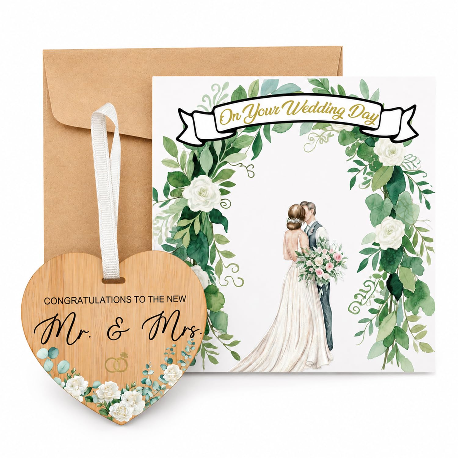 Wedding Card for Bride and Groom, Congratulations to The New Mr & Mrs Gifts