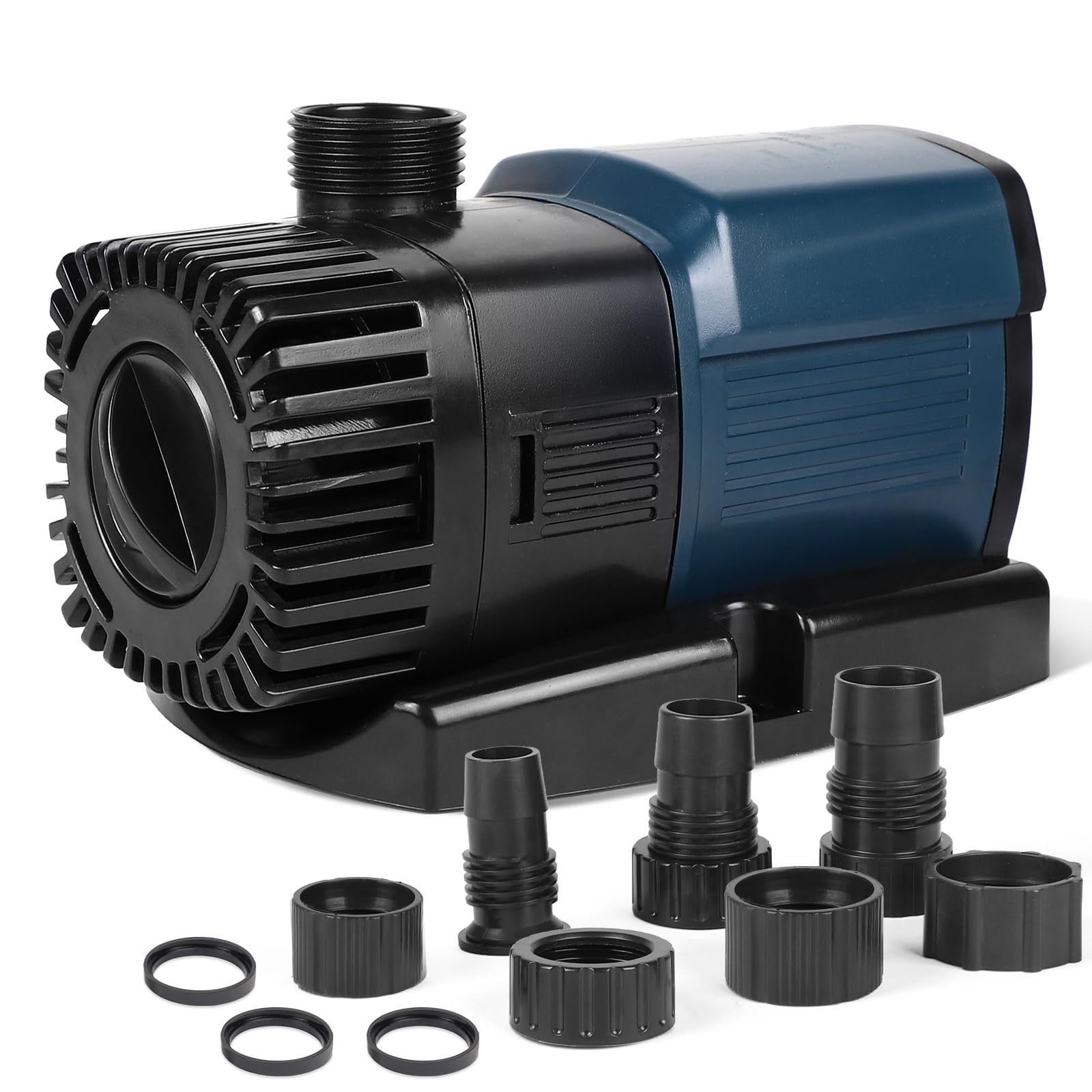 SWAWIS Pompe Bassin Exterieur 38W 5800L/H Pompe à Eau Filtre Bassin Exterieur Max. 5,2M Câble 10M Filtration Bassin Exterieur pour l'eau Douce et l'eau Salée et pour les Cours D'eau Fontaine