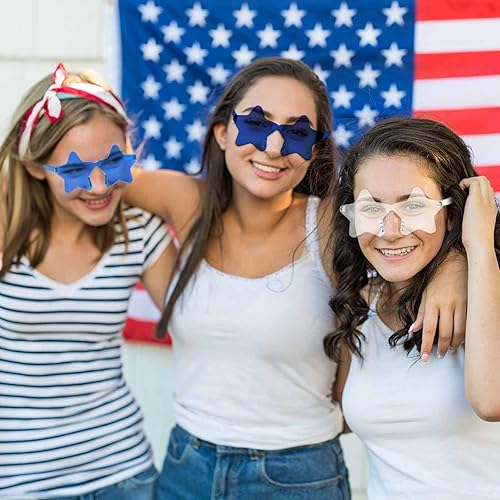 Miniatura 3 de SUNOVELTIES Gafas de sol sin montura de estrella de 1648, irregulares, de una pieza, de colores, transparentes, divertidas, para adolescentes y