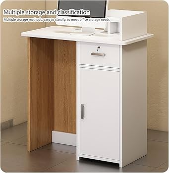 Amazon.co.jp: レジカウンター 受付台L字型小型受付デスク カウンター