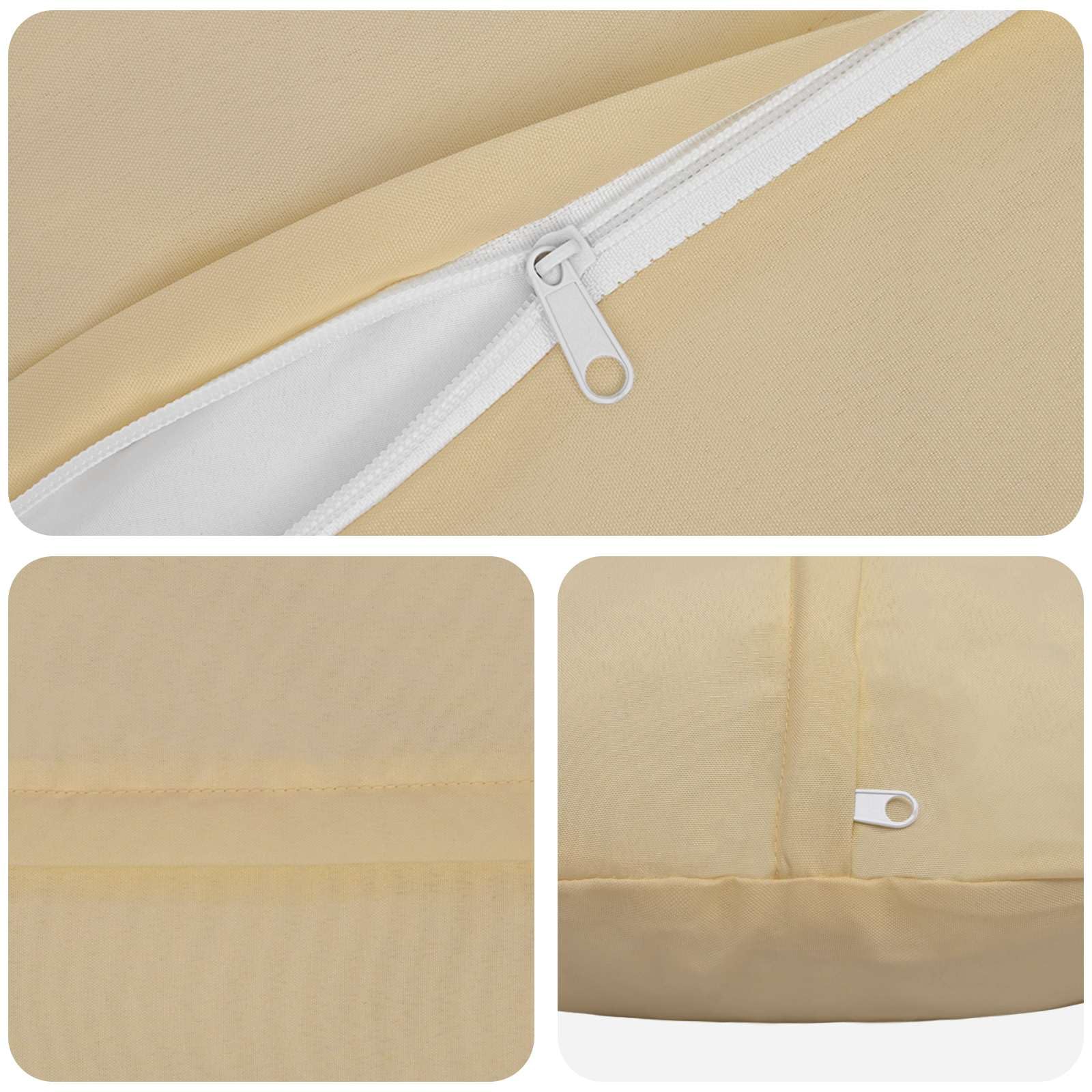 Federa per cuscino rotonda, 6 pezzi, 60 cm, in poliestere