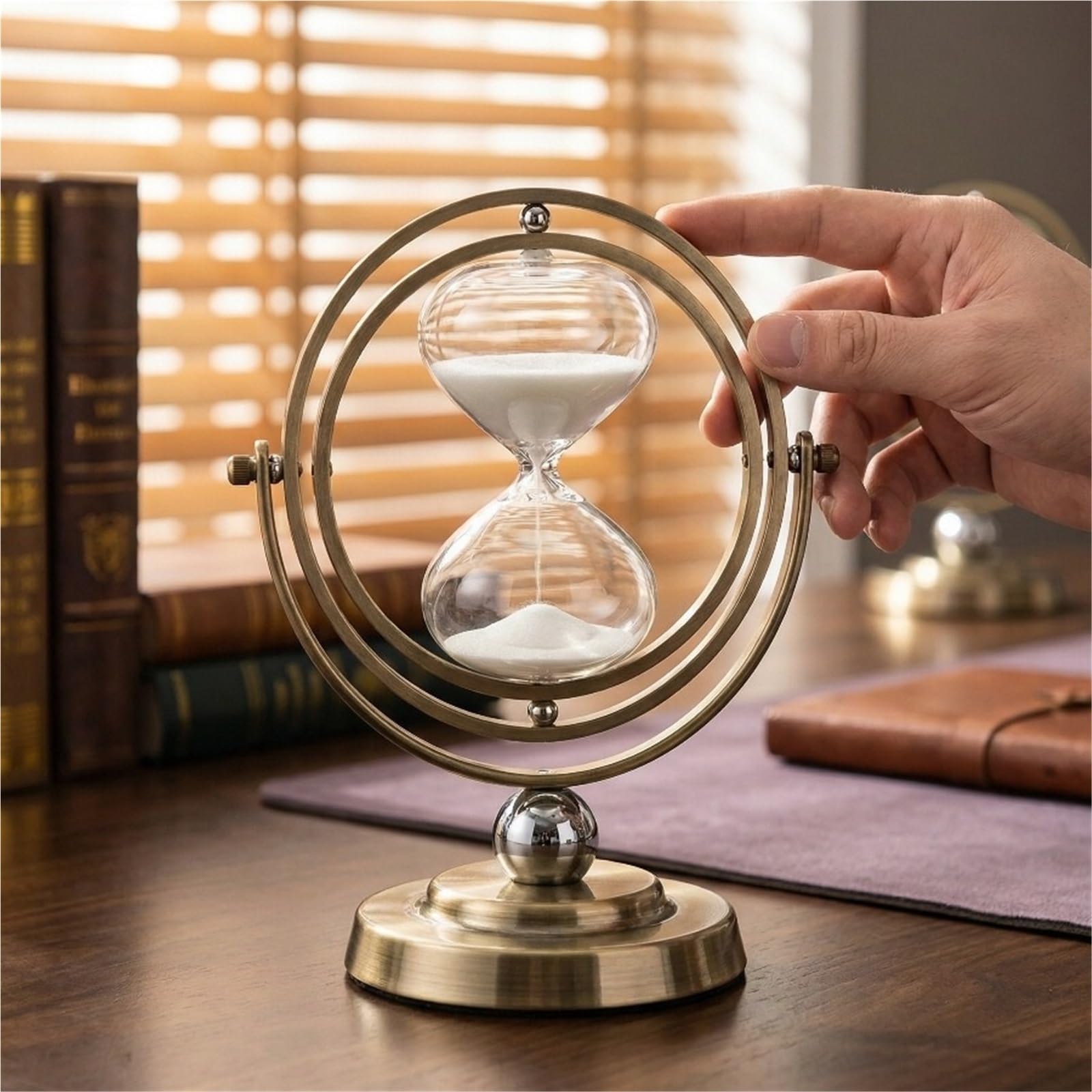 1 Stück rotierende Sanduhr, ästhetische, Vintage-Sanduhr für Hochzeits Dekoration