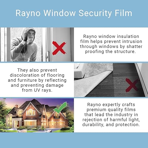 Miniatura 4 de Rayno Película de bloqueo UV para ventana, aislamiento platino 50, protección reflectante para control solar, película de ahorro de energía para