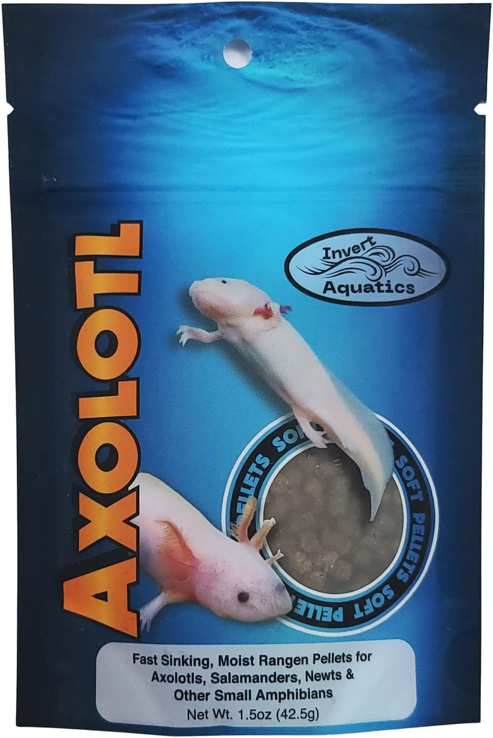 Soft Pellets for Axolotls - Moist Sinking Diet for Axolotl, Newts, Salamanders & Other Small Amphibians (3 oz (85g))