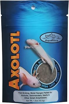 Soft Pellets for Axolotls - Moist Sinking Diet for Axolotl, Newts, Salamanders & Other Small Amphibians 3 oz 85g