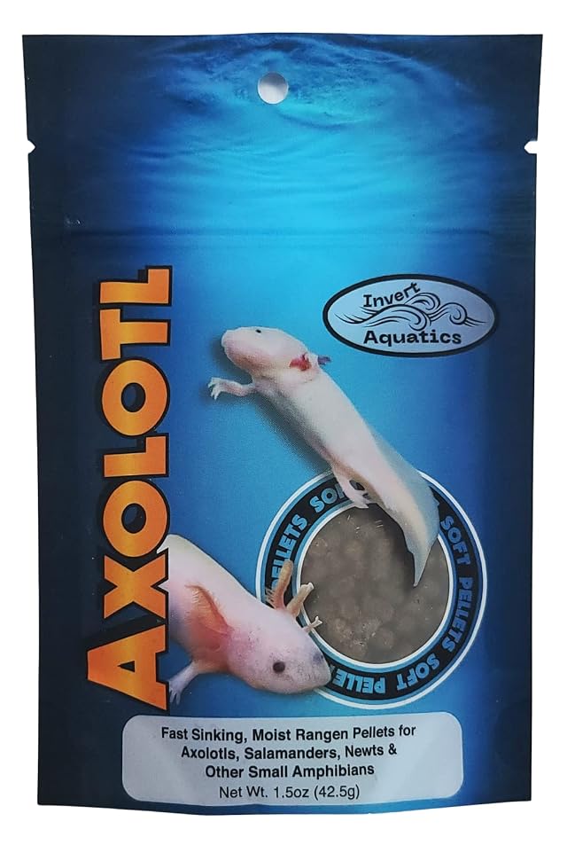 Soft Pellets for Axolotls - Moist Sinking Diet for Axolotl Newts Salamanders Other Small Amphibians 1 5 oz