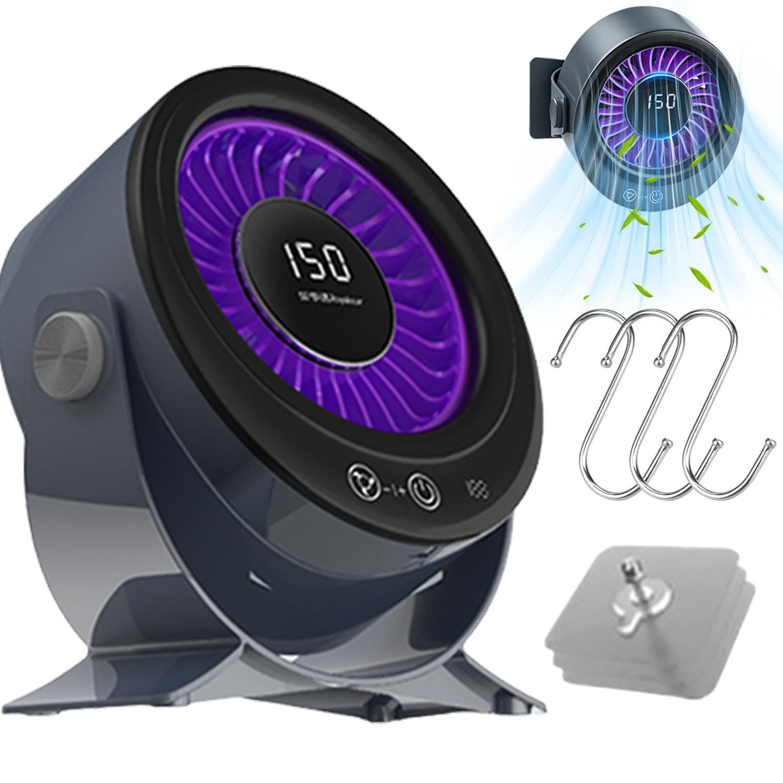 Generico Ventilatore USB da Tavolo | Potente Silenzioso Testa Rotante,Mini Ventilatore da Scrivania Multivelocità - Per Studio Sala Pranzo Computer Studenti Adolescenti Adulti