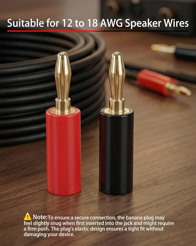Conectores Banana Plug 24K Oro 4mm 12 Piezas miniatura 5