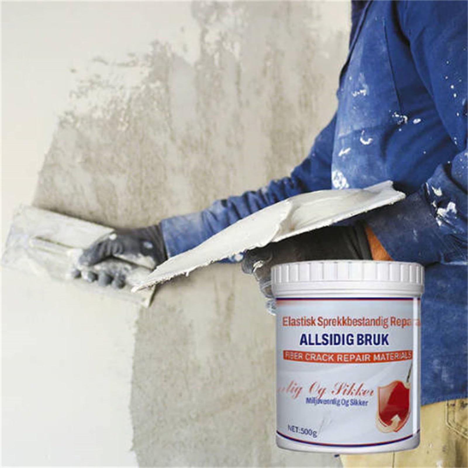 Stucco Per Buchi In Parete - Pasta Riparante Anti Crepa | 500 G Sigillante Per Crepe Ad Alta Elasticità - per Cucina Bagno Soggiorno Interni Calcestruzzo Legno resina Metallo