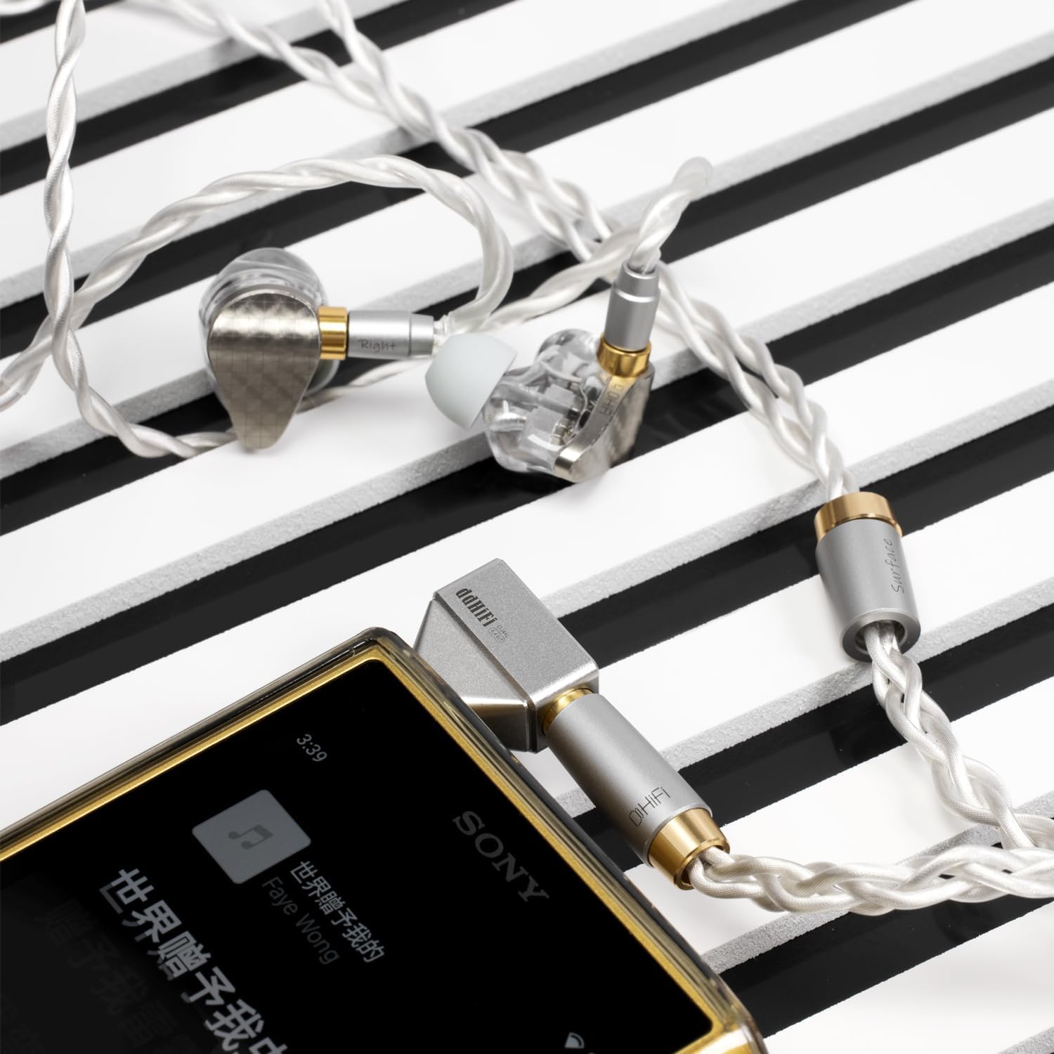 DD ddHiFi DJ44L Audio Adapter 4.4mm Balanced Female to 4.4mm Male L-Shaped Outputs Adapter