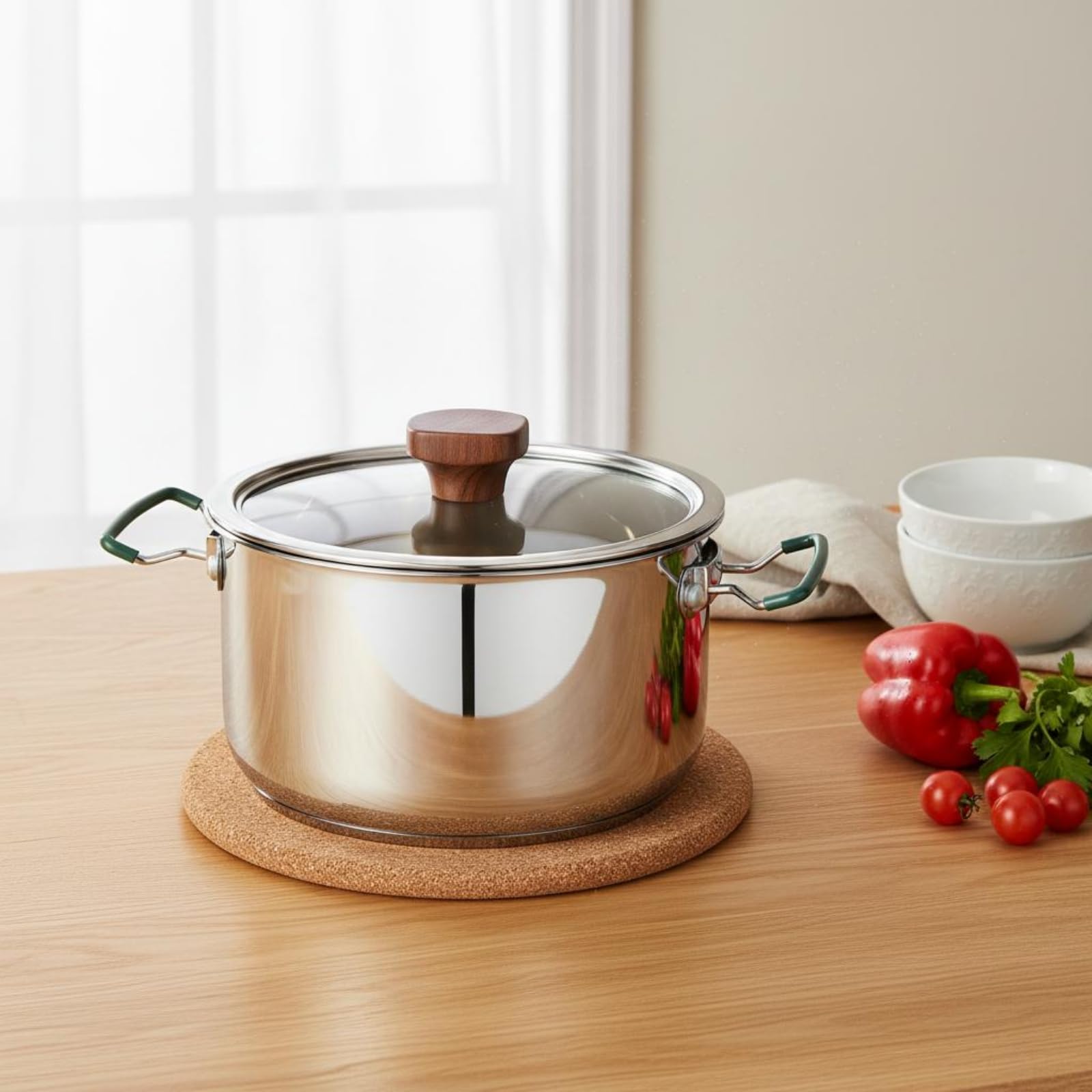 Set di Cucina da Campeggio in Acciaio Inox 304 Resistente Pentole e Padelle da Campeggio con Coperchio Set di Pentole in Acciaio Inox per Picnic