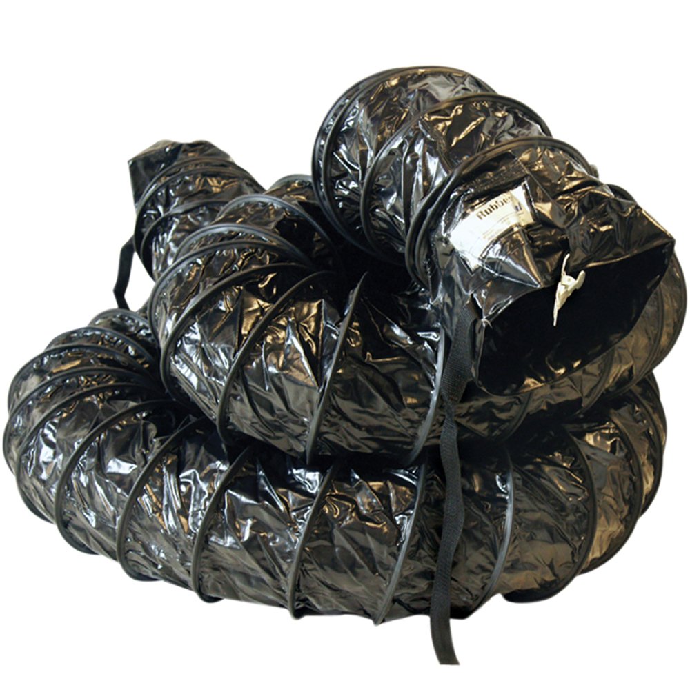 Rubber-Cal Luftschlauch Schwarz – Flexibler Ventilatorschlauch, 25,4 Cm X 7,6 M, Für Industrie & Belüftung