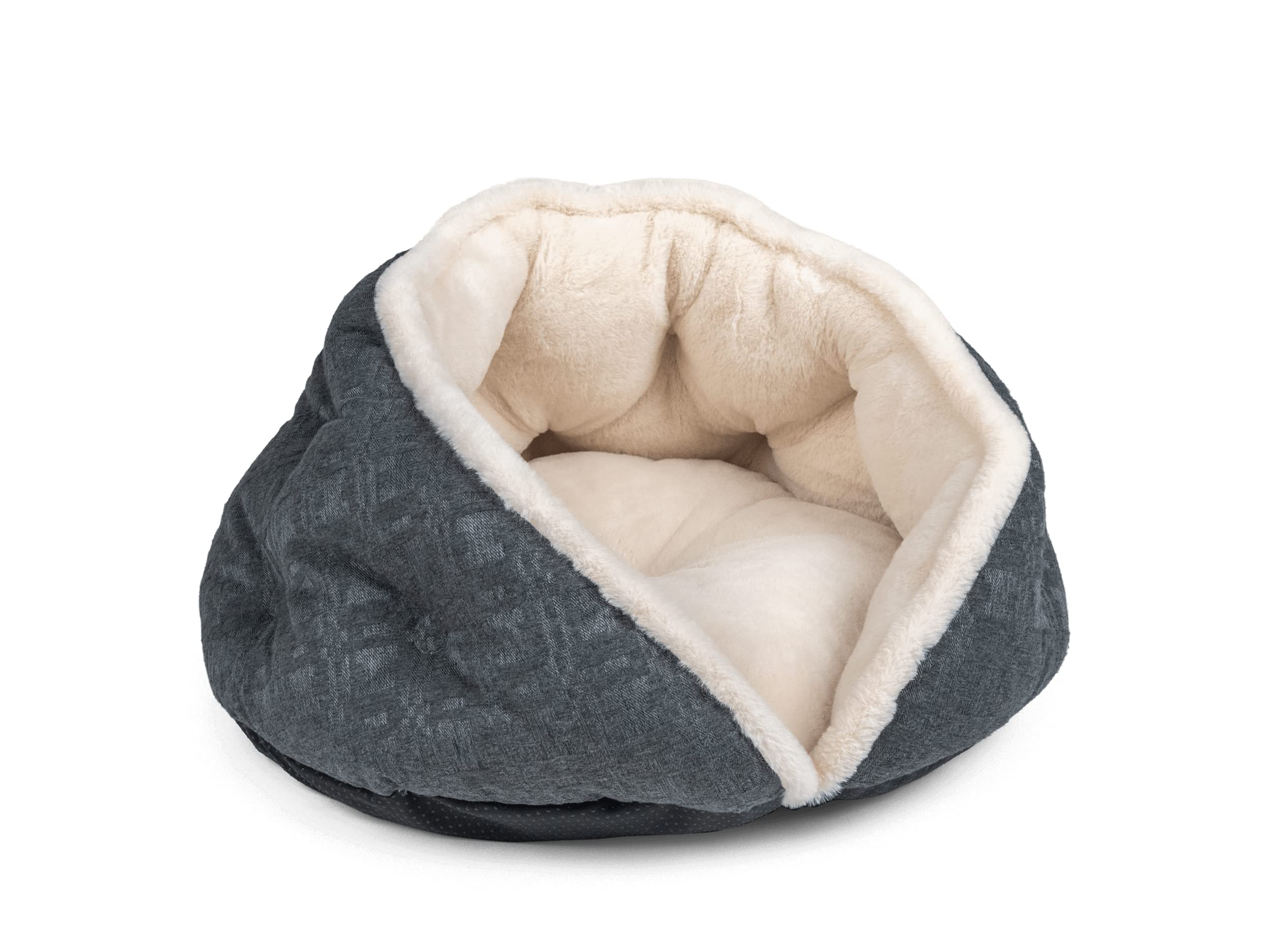 TrendPet LunaNest - kuscheliges Nest, Hundebett, Katzenbett - Für Hunde und Katzen (Beige)
