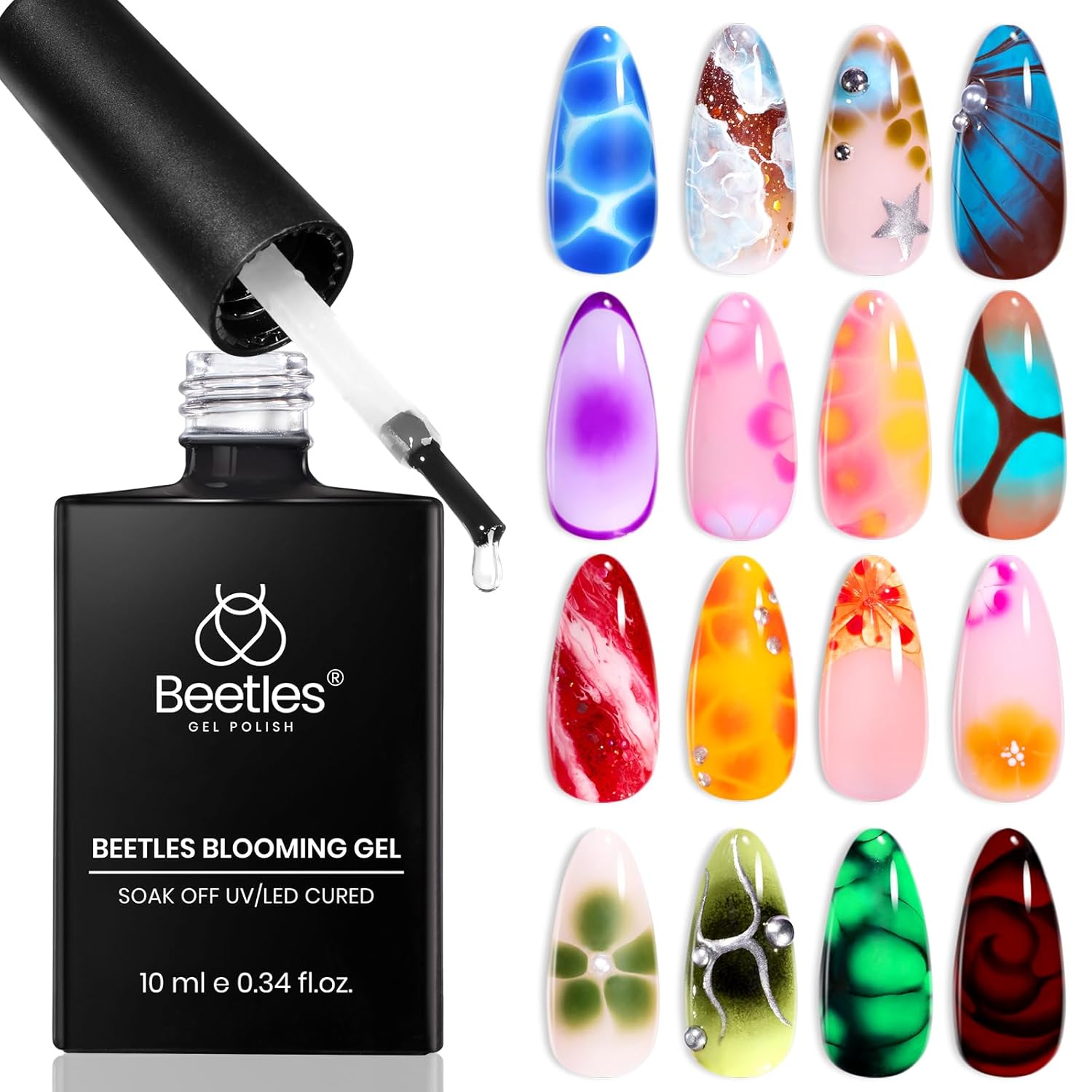 Beetles Blooming Gel Blooming Gel Nail Polish Clear Uv Led Blossom for Spreading Effect Marble Natural Stone Watercolor