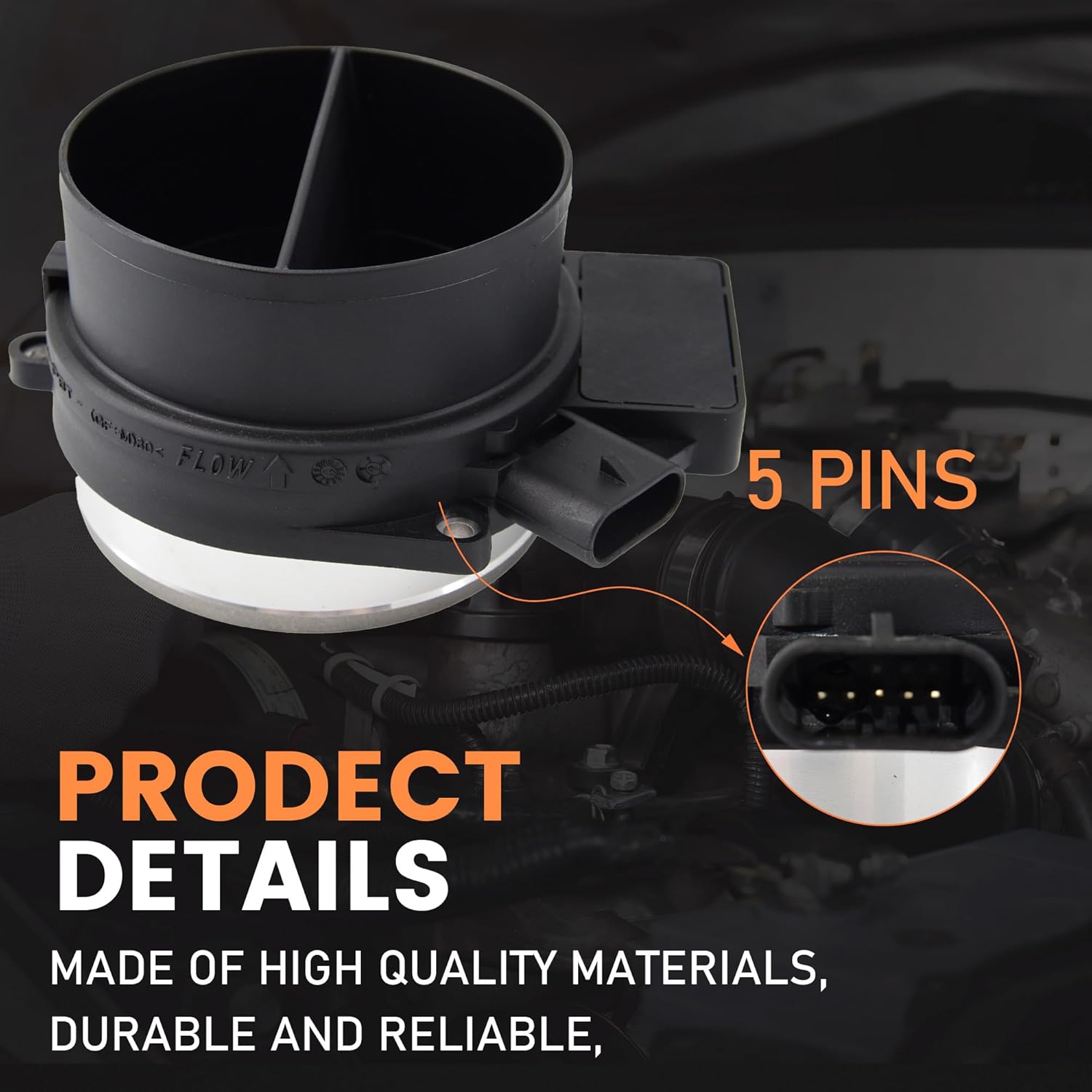 Mass Air Flow Sensor - Compatible with Chevy Tahoe,Suburban,Yukon,Sierra,Avalanche,Silverado 2001-2006 for Cadillac Escalade,GMC Sierra,Envoy Replcae#25168491,AF10043,25318411,213-4160