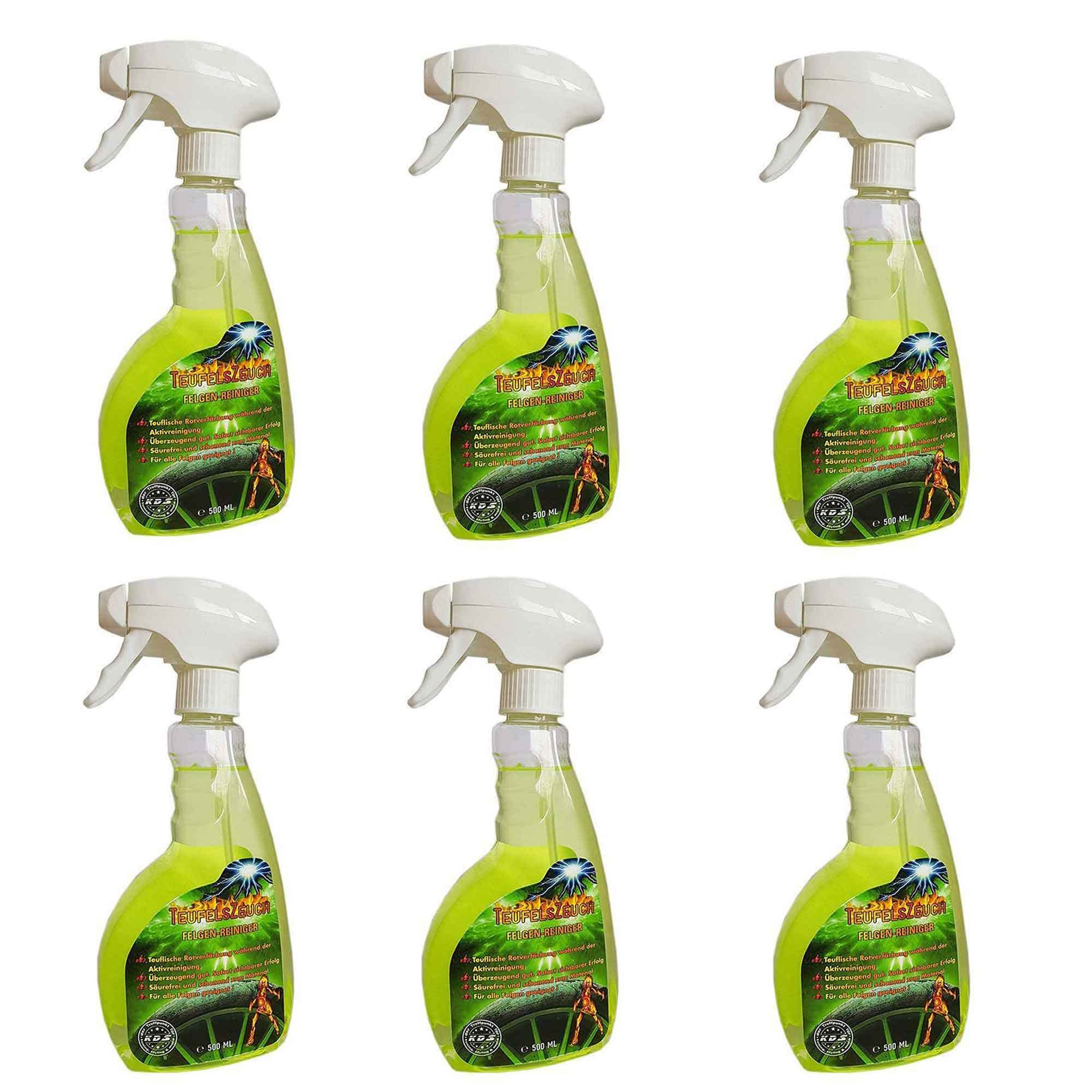 6x KDS TeufelsZeuch Auto Alu Felgenreiniger All Wheel Reiniger alle Felgen 500ml