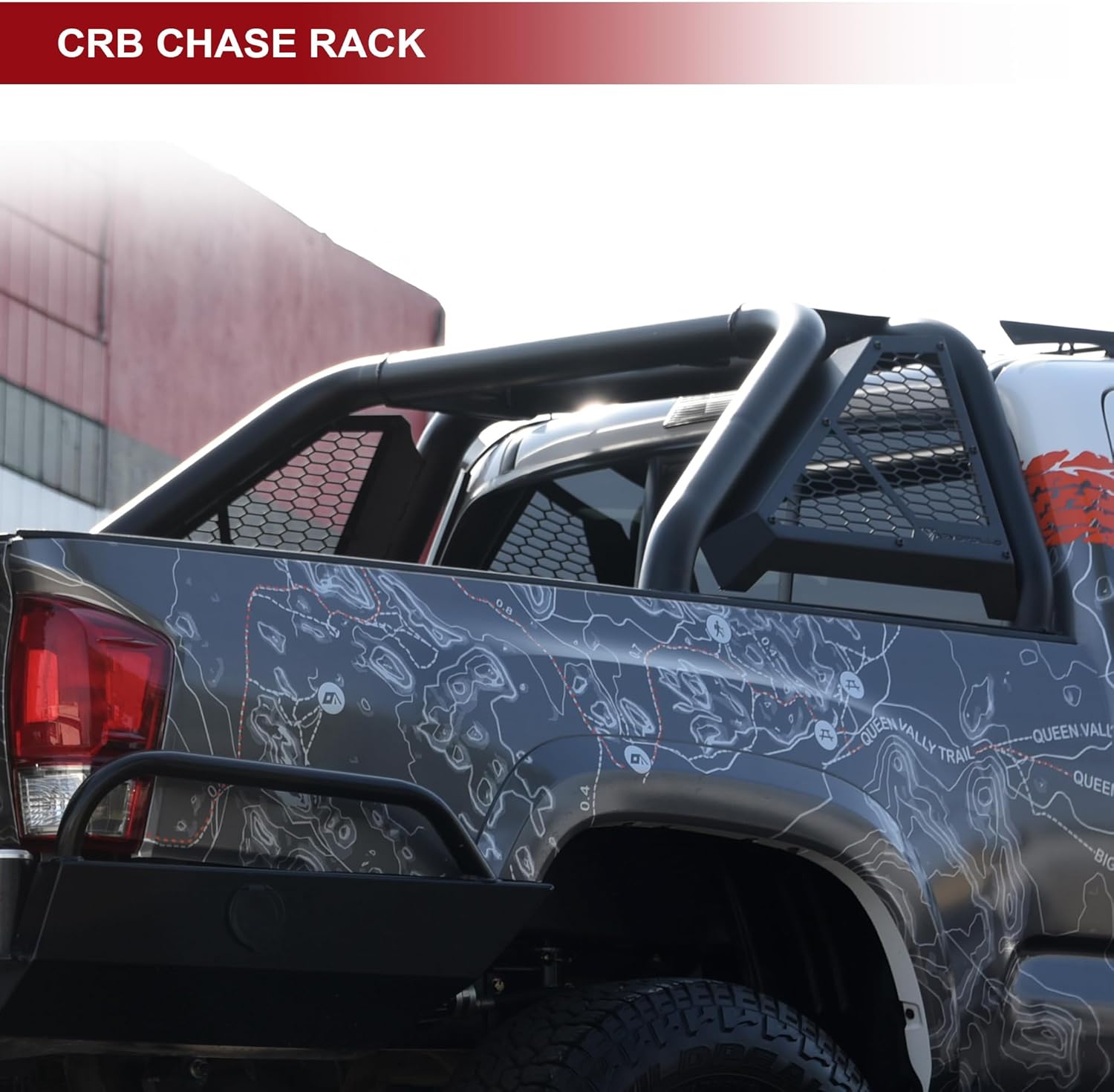 Armordillo CRB Roll Bar Chase Rack for 1/2 Ton Full Size Trucks|LED Light Mounts|Compatible with 2019-2024 Dodge Ram 1500/TRX|8729885|CR-B Chase Rack|Chase Bar|Textured Black