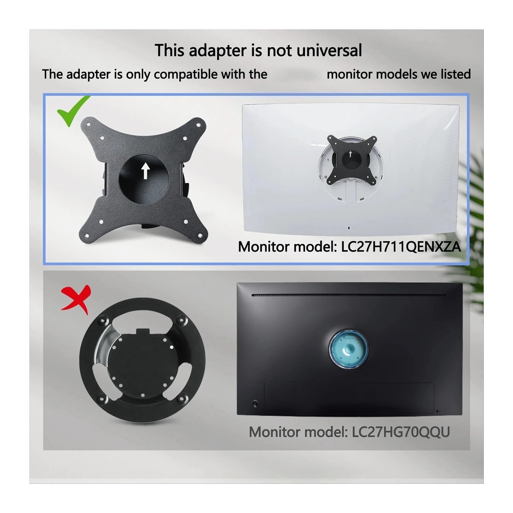 Soporte Adaptador VESA De Montaje En Pared For 27H711 C27H711 32H711 C32H711 C27H711QEN C32H711QEN C27H711QEE C32H711QEE Accesorios De Soporte De Pantalla(40 INCH)