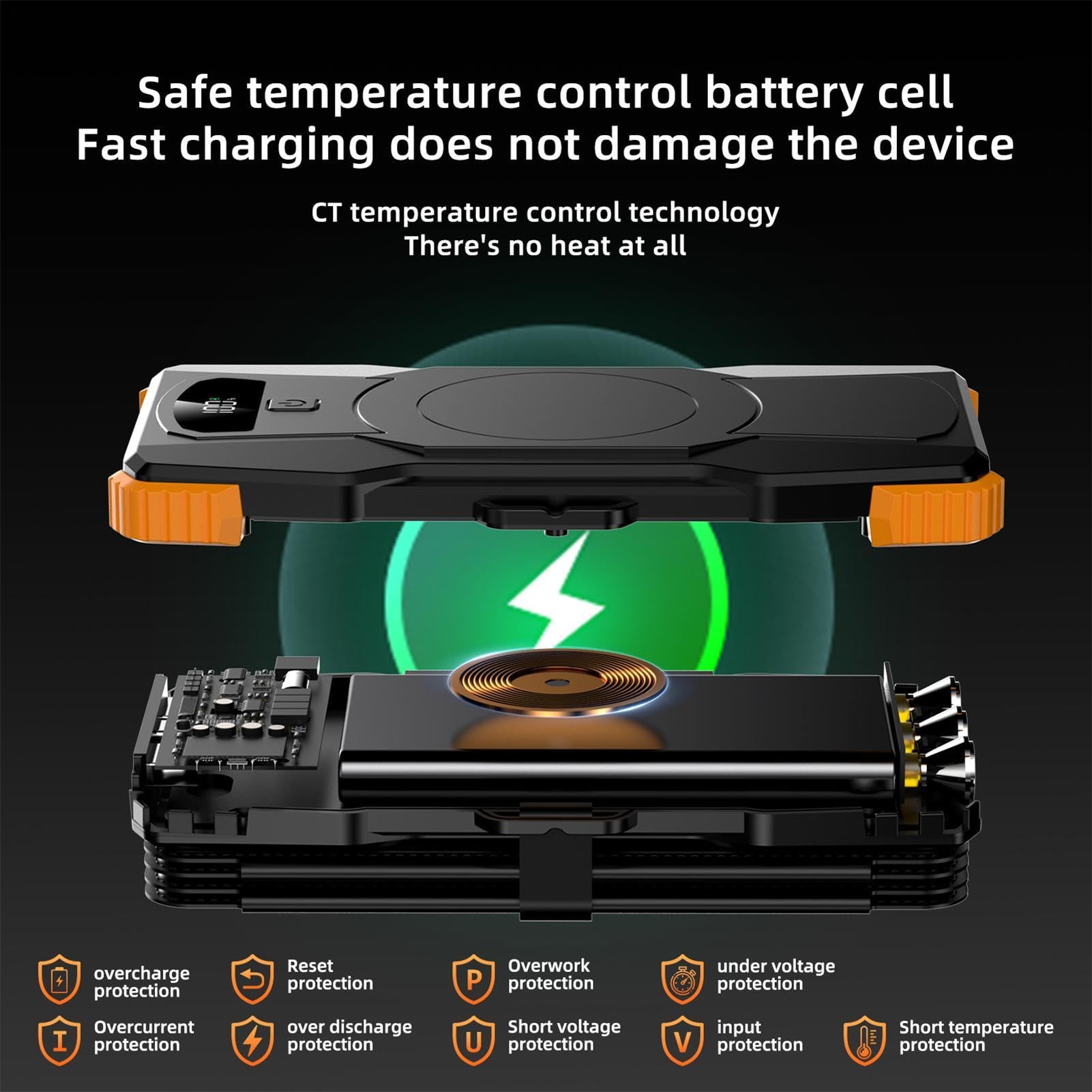 Caricatore solare portatile batteria esterna senza fili 20000mAh con