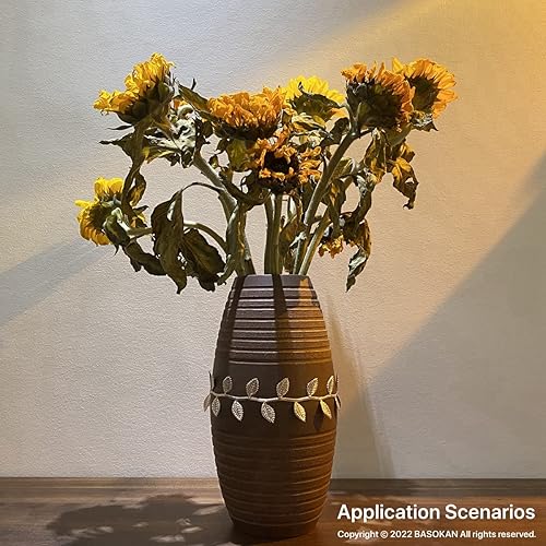 Miniatura 6 de BASOKAN Cinta de Hojas de Oro Rosa para Decoraciones de Fiestas de Boda y Hogar - 20 Yardas - Cuerda de Adorno de Hojas para Guirnaldas y