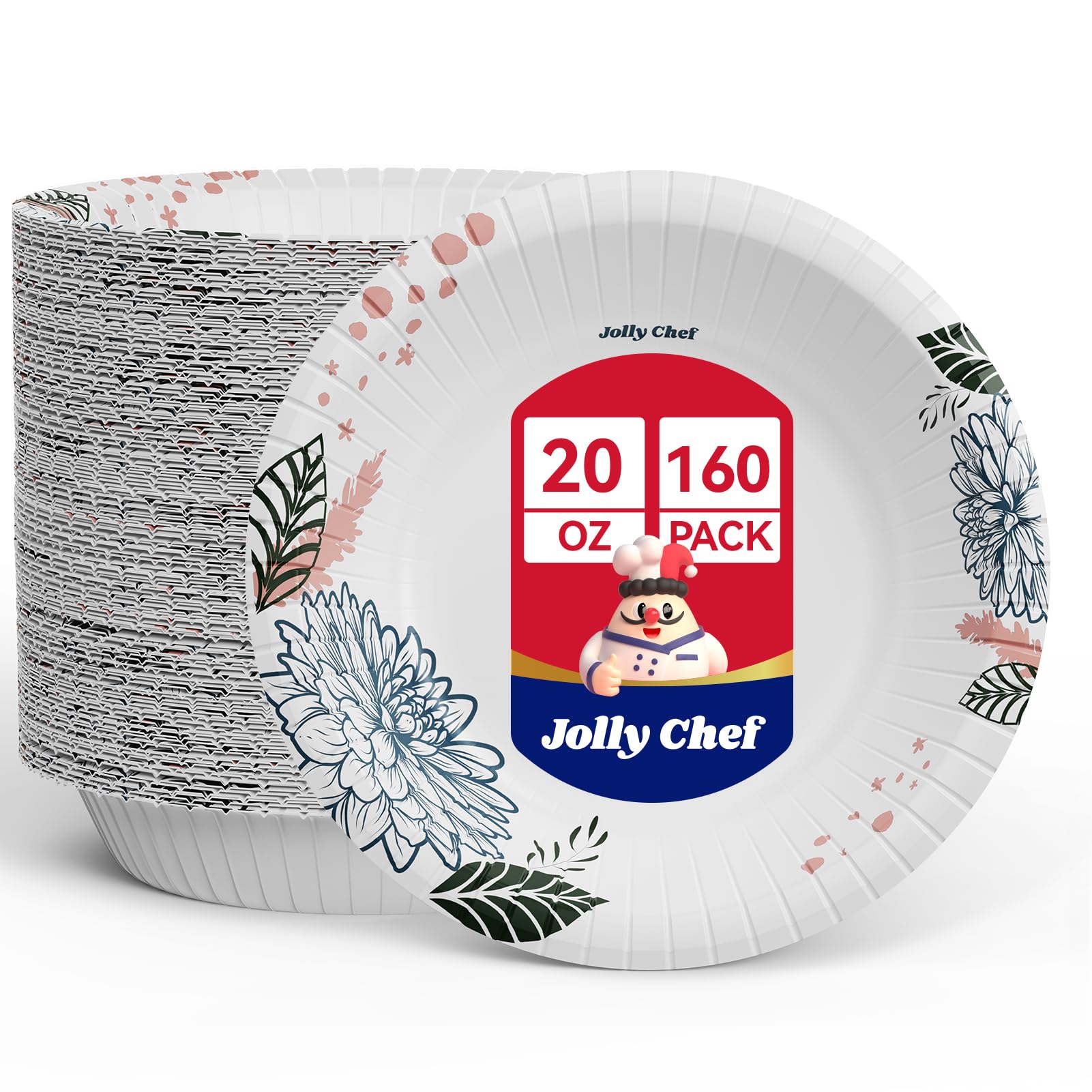 JOLLY CHEF Paper Bowls - 160 Count -8