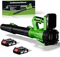 RestasworkDashCam 21V Cordless Leaf Blower: 6-Speed, 2x6.0Ah Batteries, 200MPH Power, Lightweight for Lawn, Patio & Debris Cleanup