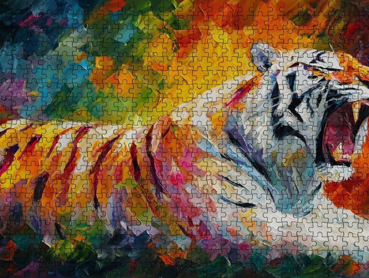 Puzzle 6000 para Adultos, Tigre De Pintura, Rompecabezas Clásicos LDYQS7651