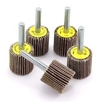 DIY Crafts Sanding Flap Wheels Kit Grit Grinding Polish Wheel 1/4 Inch Shank Polishing Abrasive Mounted Flap Wheels (Design No # 1, Pack of 5 Pcs)