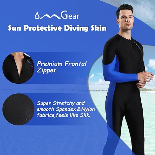 Miniatura 2 de OMGear Piel de buceo para mujeres y hombres, traje de baño de cuerpo completo, transpirable, de secado rápido, traje de buceo, protección UV,