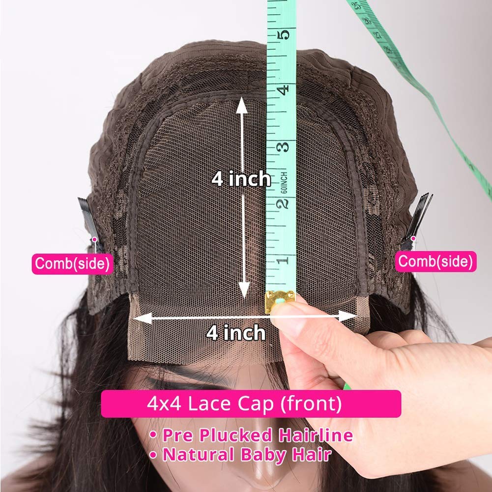 GRACE PLUS Body Wave HD Lace Front Wigs Human Hair 180% Density 5x5 HD Lace Closure Wigs Human Hair Pre Plucked with Baby Hair Brazilian Glueless Human Hair Wig for Black Women Natural Color (34, super natural black)