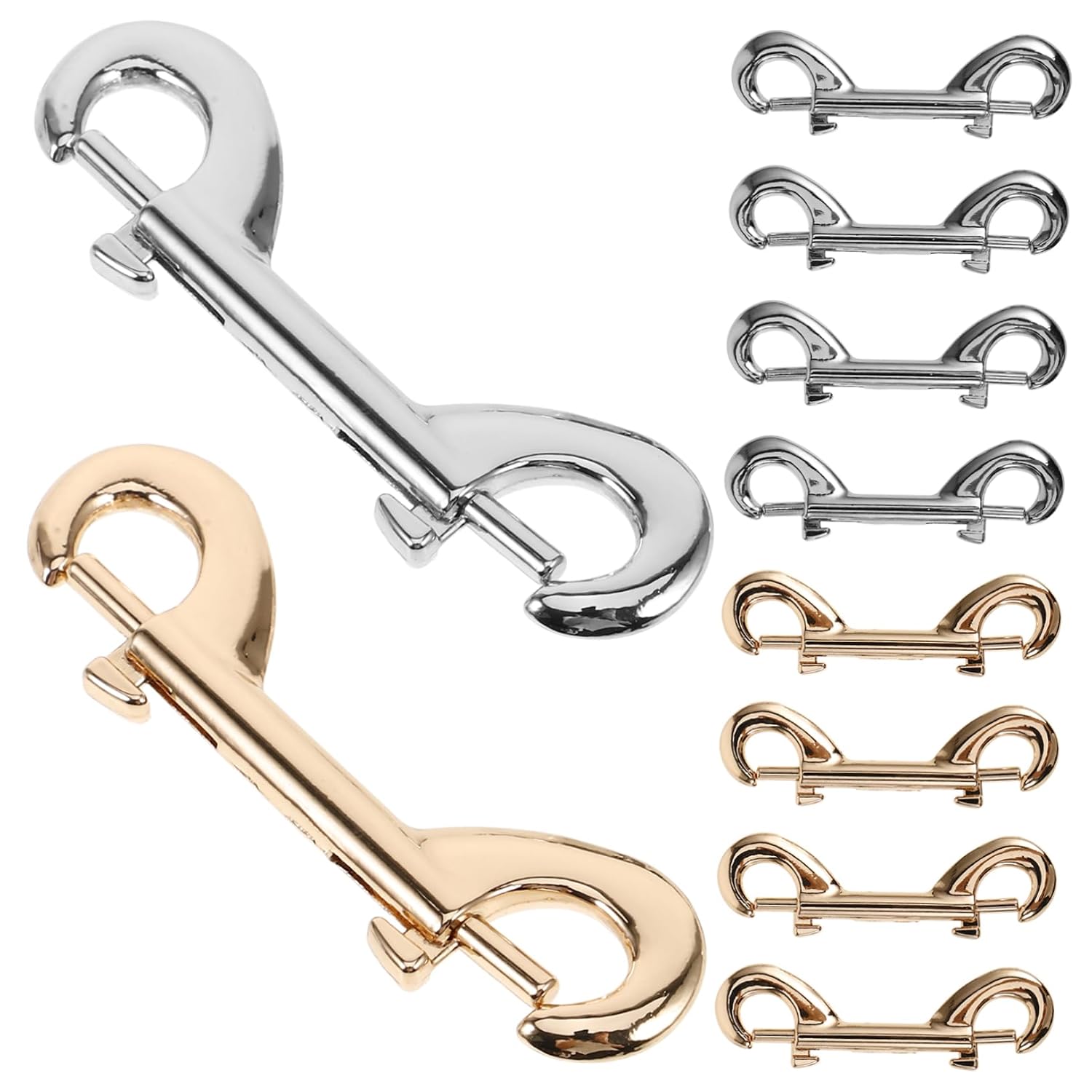 10pcs Snap Hooks Double-Sided Clips for Dog Leash Heavy Duty Carabiner Dog Accessories