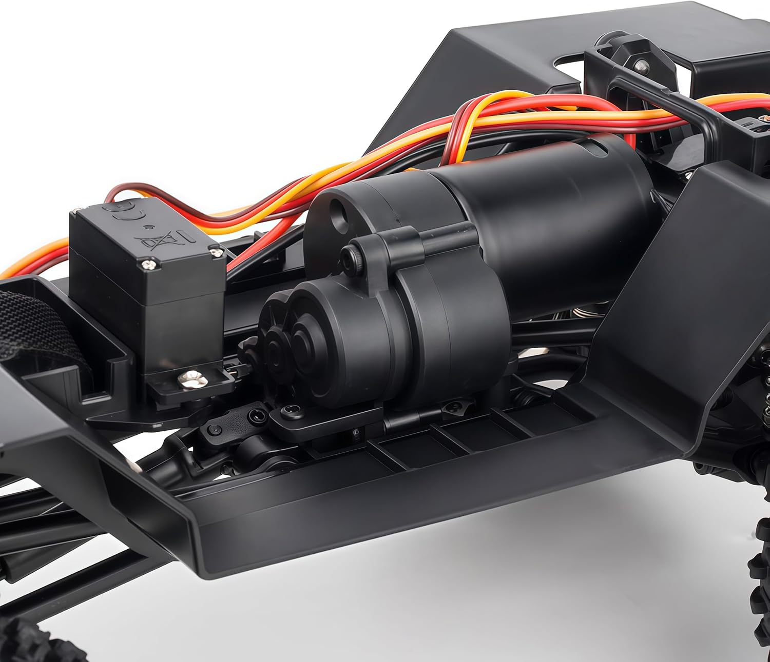 AMK TRX4M Nylon Chassis Frame with 2-Speed Gearbox, 155mm Wheelbase, Assembled 1/18 RC Crawler Chassis for TRX4M Bronco Defender JJRC C8809 C8801 Upgrade Parts