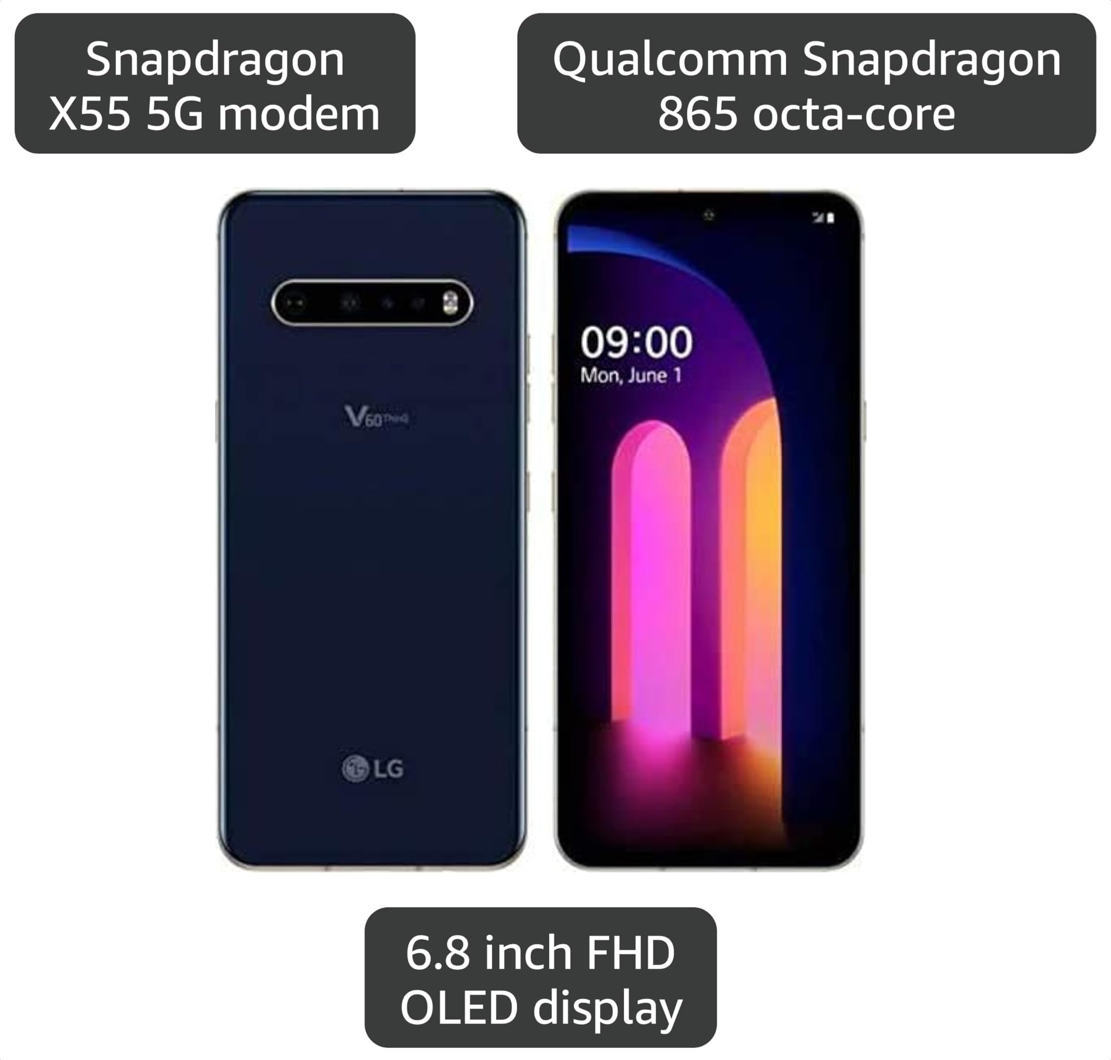 Amazon.com: LG V60 ThinQ 5G 128GB Android Smartphone LM-V600TM