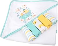Vista 63 de Juego de toallas y paños con capucha para bebés, niños y niñas de 6 a 12 meses (sirena de mamá)